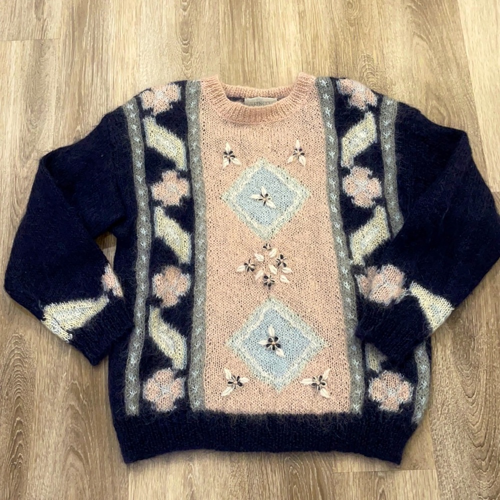 Vintage Lauren Cole Mohair wool mix sweater M